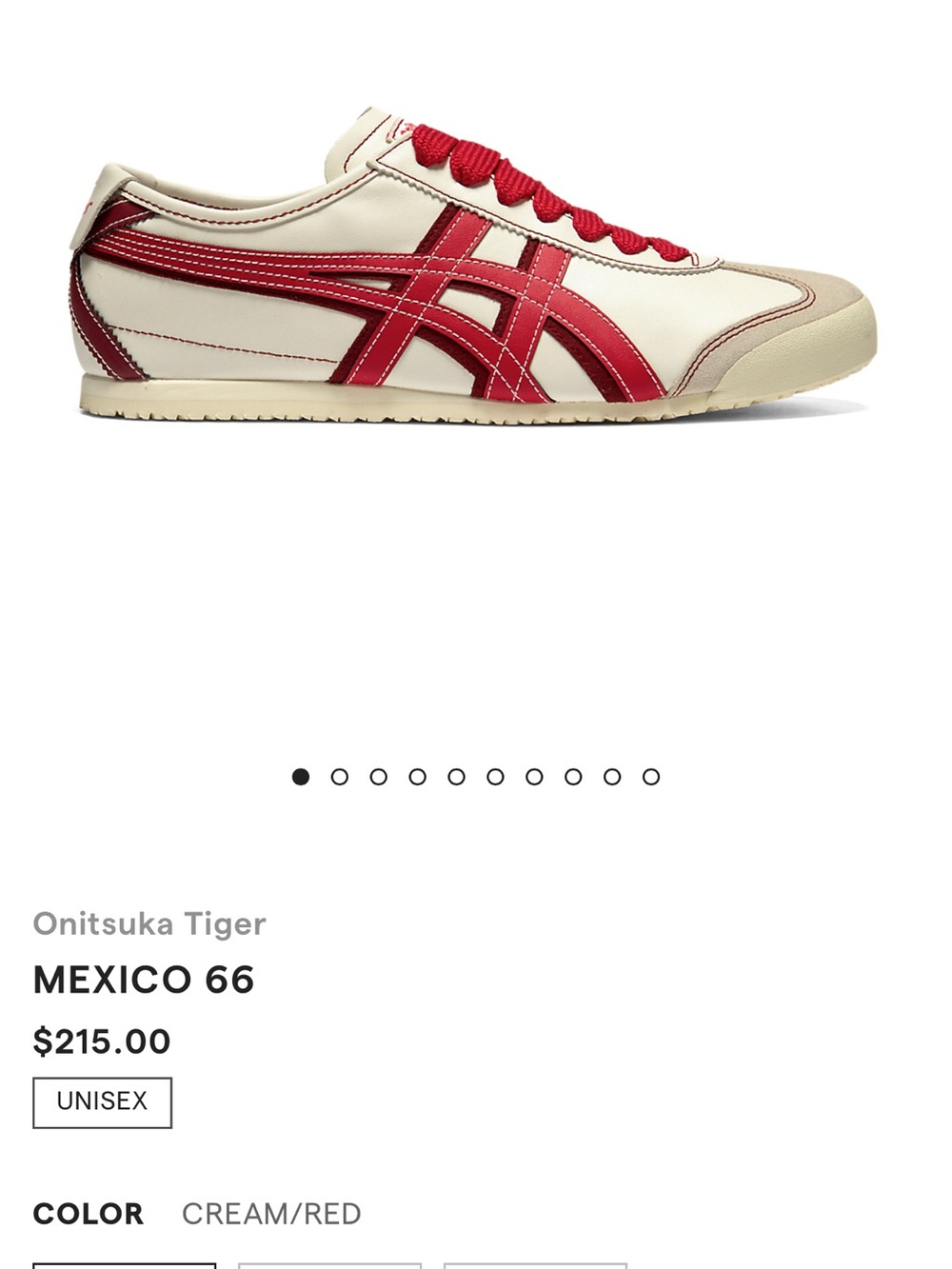 Onitsuka Tiger by Asics Mexico 66 Cream with Red Stripes
